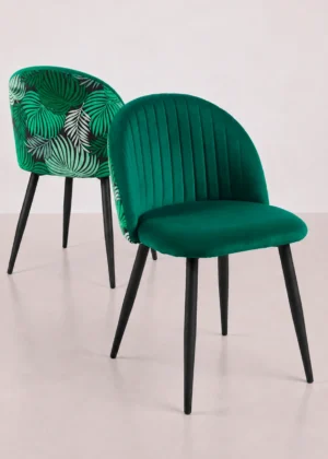 silla terciopelo verde comedor
