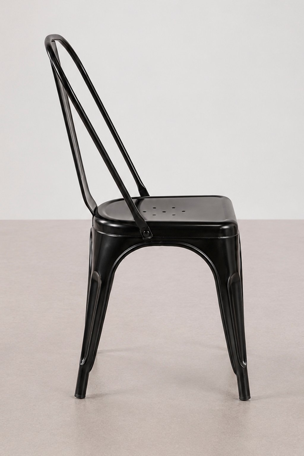silla estilo industrial negra