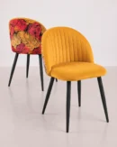 silla terciopelo mostaza comedor