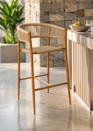 taburete de jardin ratan