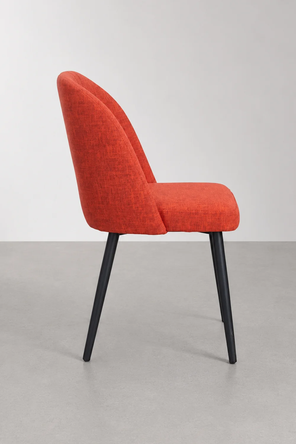 silla acolchada rojo lateral