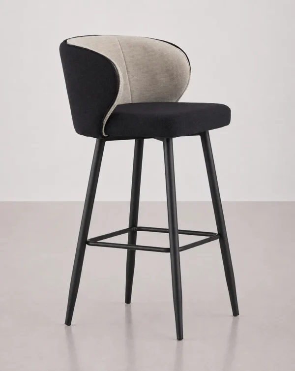 tabouret haut avec dossier anti-taches