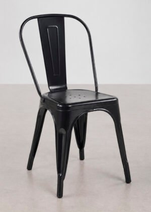 silla metal negra