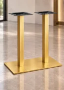 base doble de Mesa Contract Rectangular Bari Duo Dorado