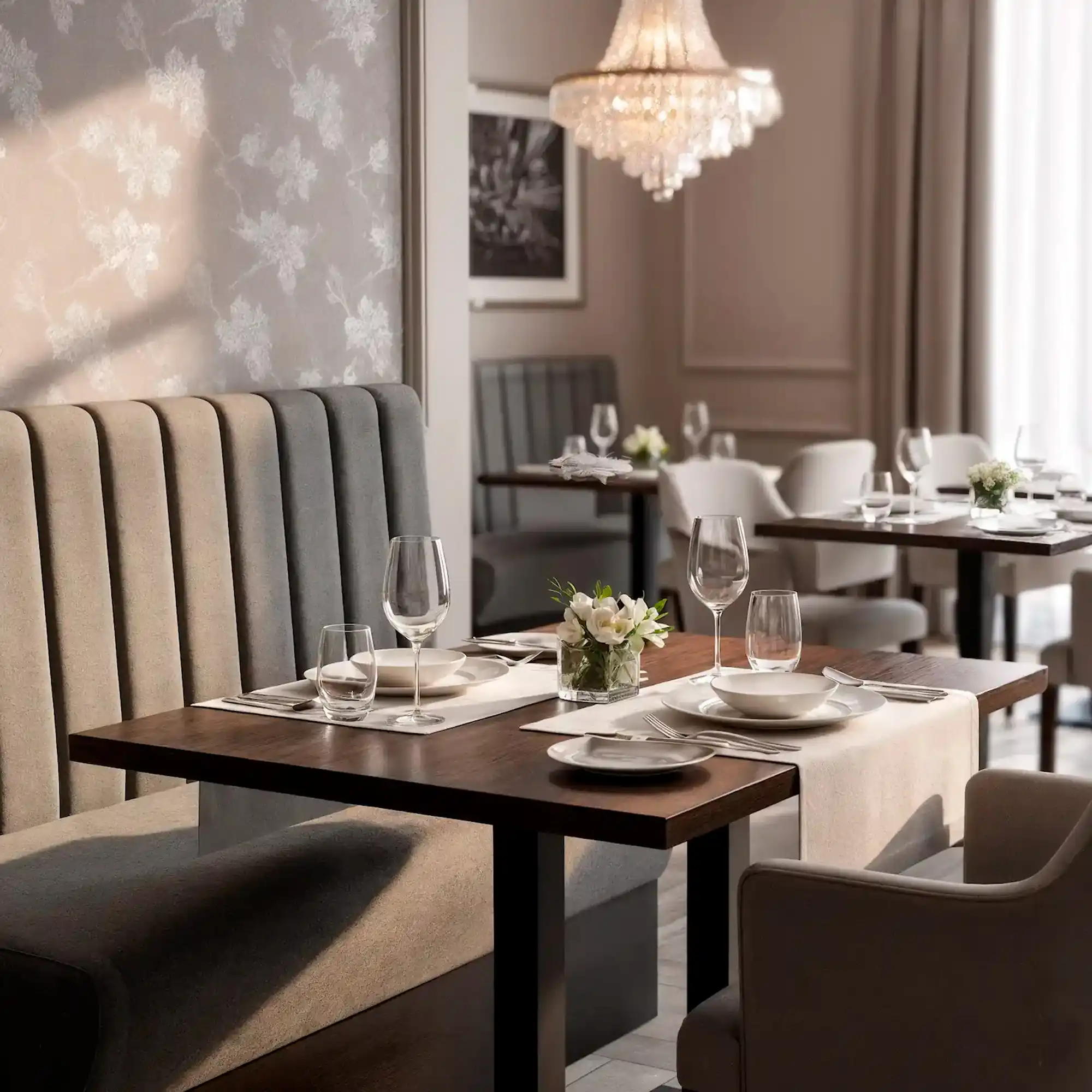 Banco Corrido de Restaurante Cairo Polipiel para Uso Profesional - Imagen 2