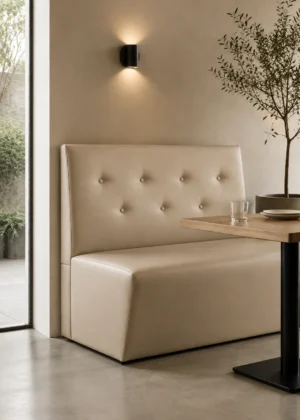 banco restaurante beige