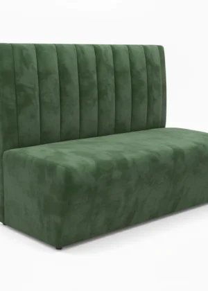 Banco Corrido de Restaurante Zaria Terciopelo Verde para Uso Profesional - 100x60x110 cm