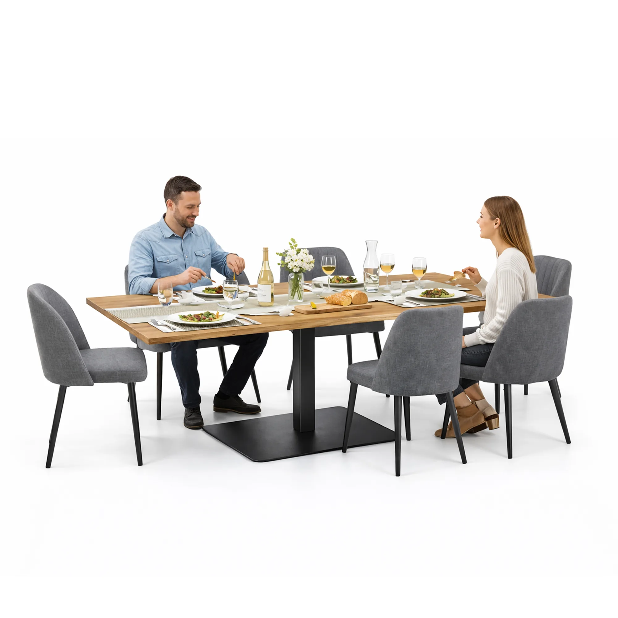 Base Central para Mesa Contract Grande Rectangular - Imagen 5