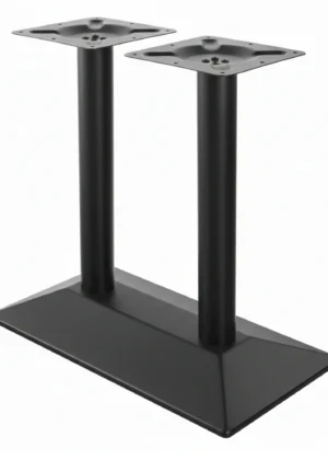Pie Doble Central de Mesa Contract Rectangular Pisa