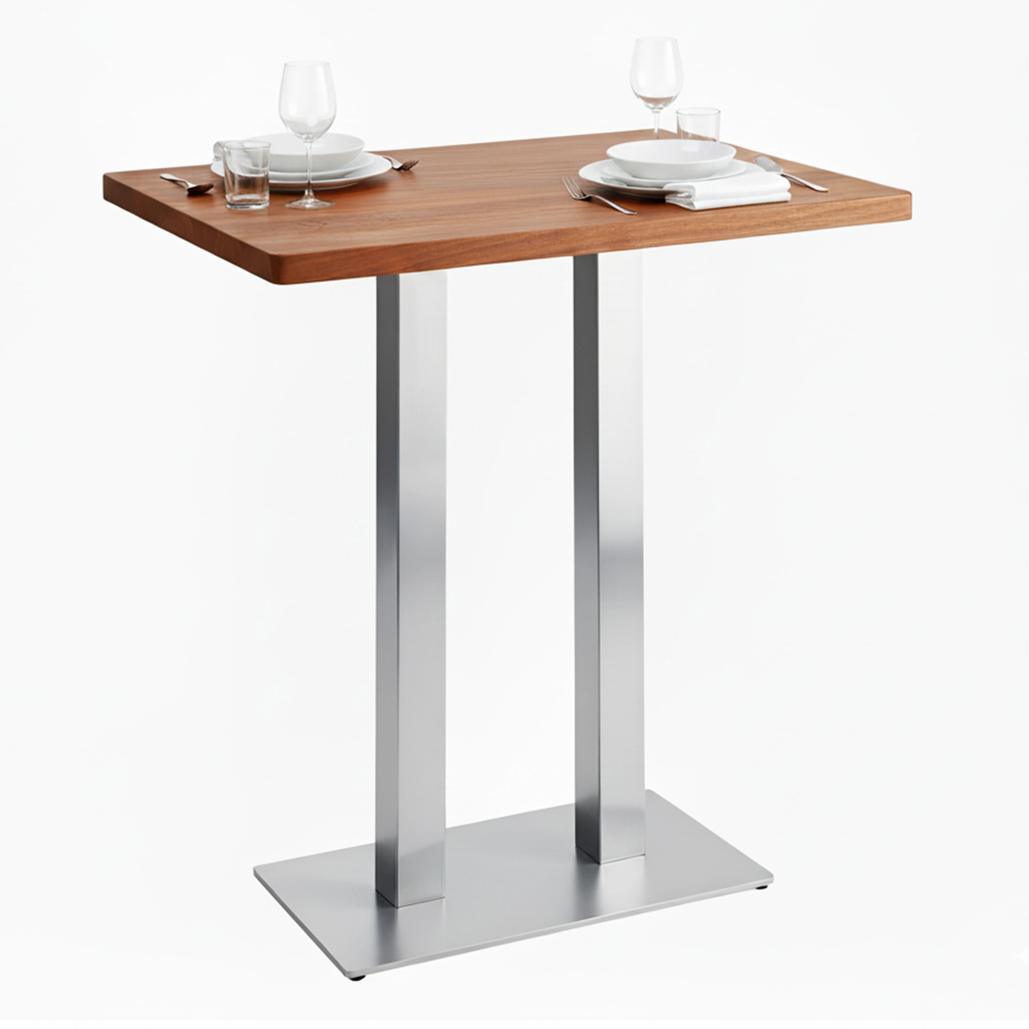 Pie Doble de Mesa Contract Alta Rectangular Lof - Imagen 7