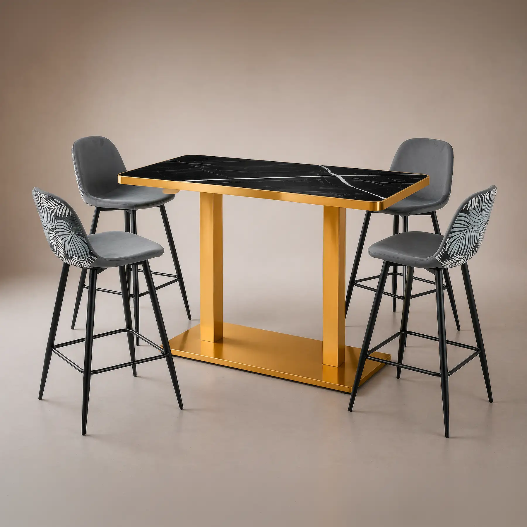 Pie Doble Mesa Contract Alta Rectangular Giza - Imagen 2