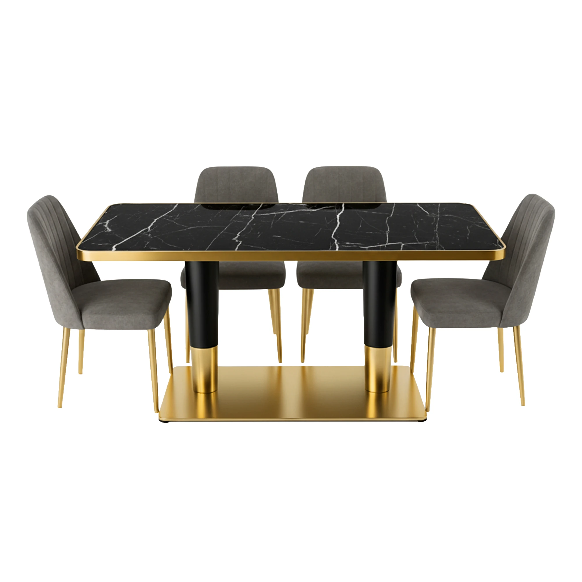 Mesa Contract Comedor Rectangular Kano Mármol Negro - Imagen 3