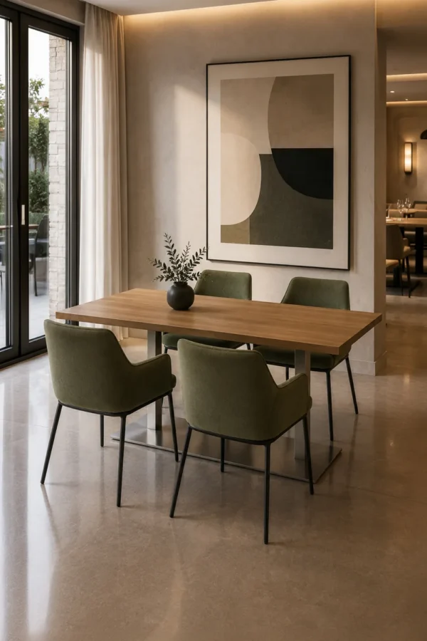 table avec chaises de salle à manger