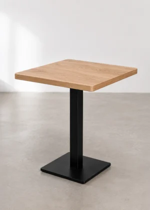 mesa cuadrada pie central