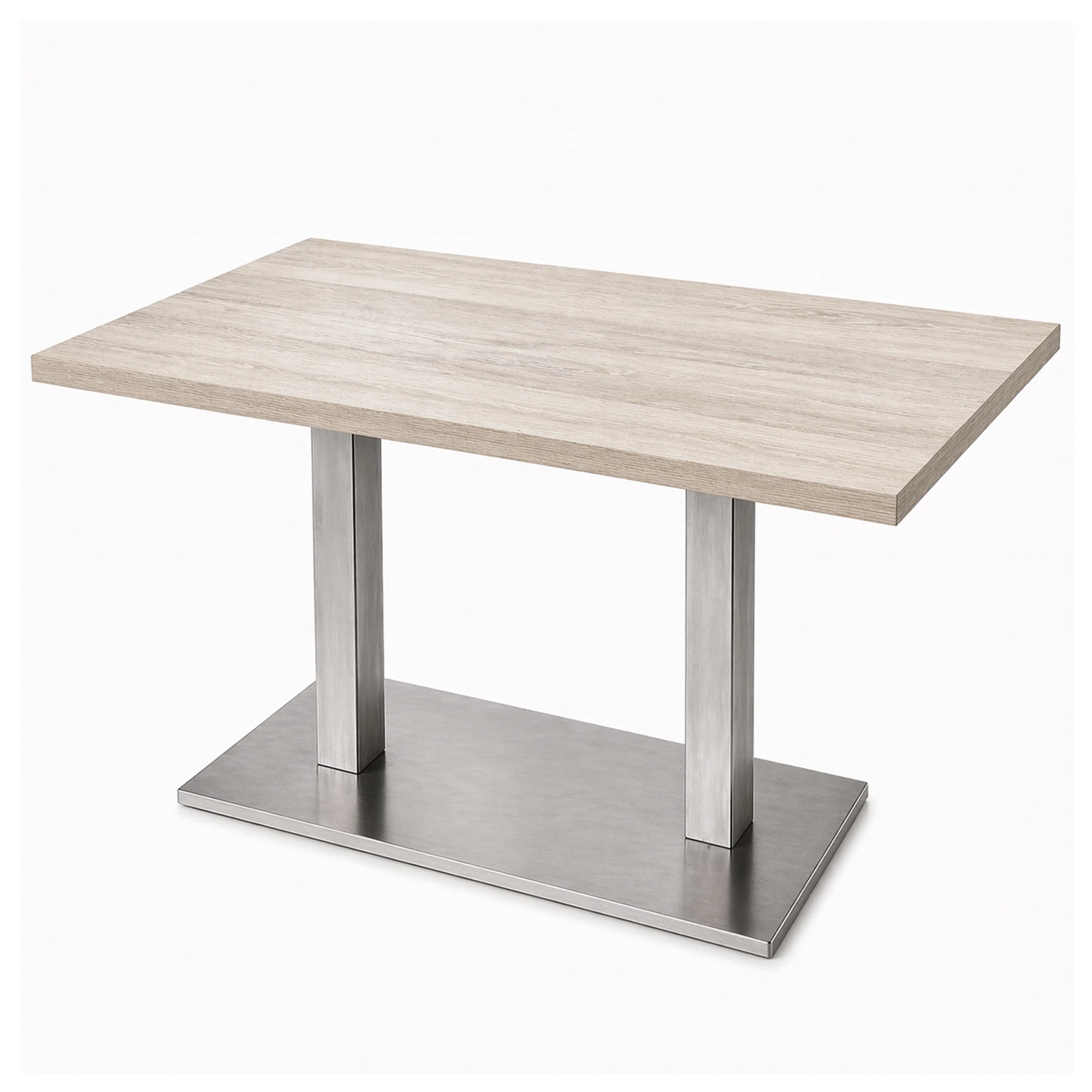 Pie Doble Mesa Contract Rectangular Lof Inoxidable - Imagen 2