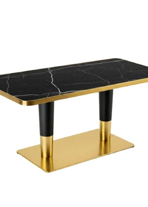 Mesa Contract Comedor Rectangular Kano Mármol Negro