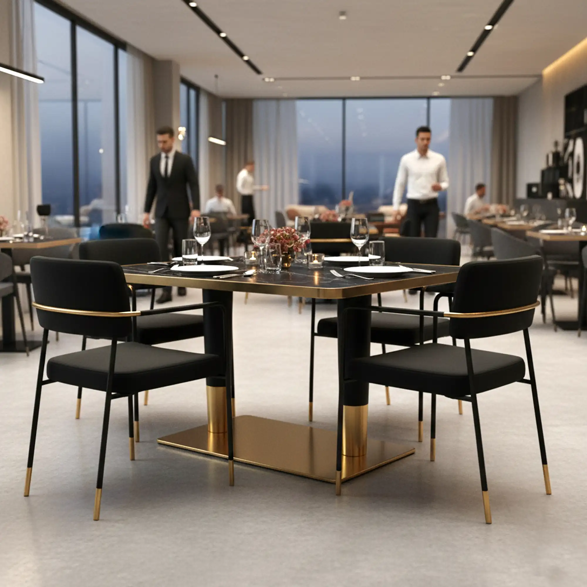 Mesa Contract Comedor Rectangular Kano Mármol Negro - Imagen 5