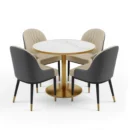 Table Contract Ronde CHR Ube Marbre Blanc