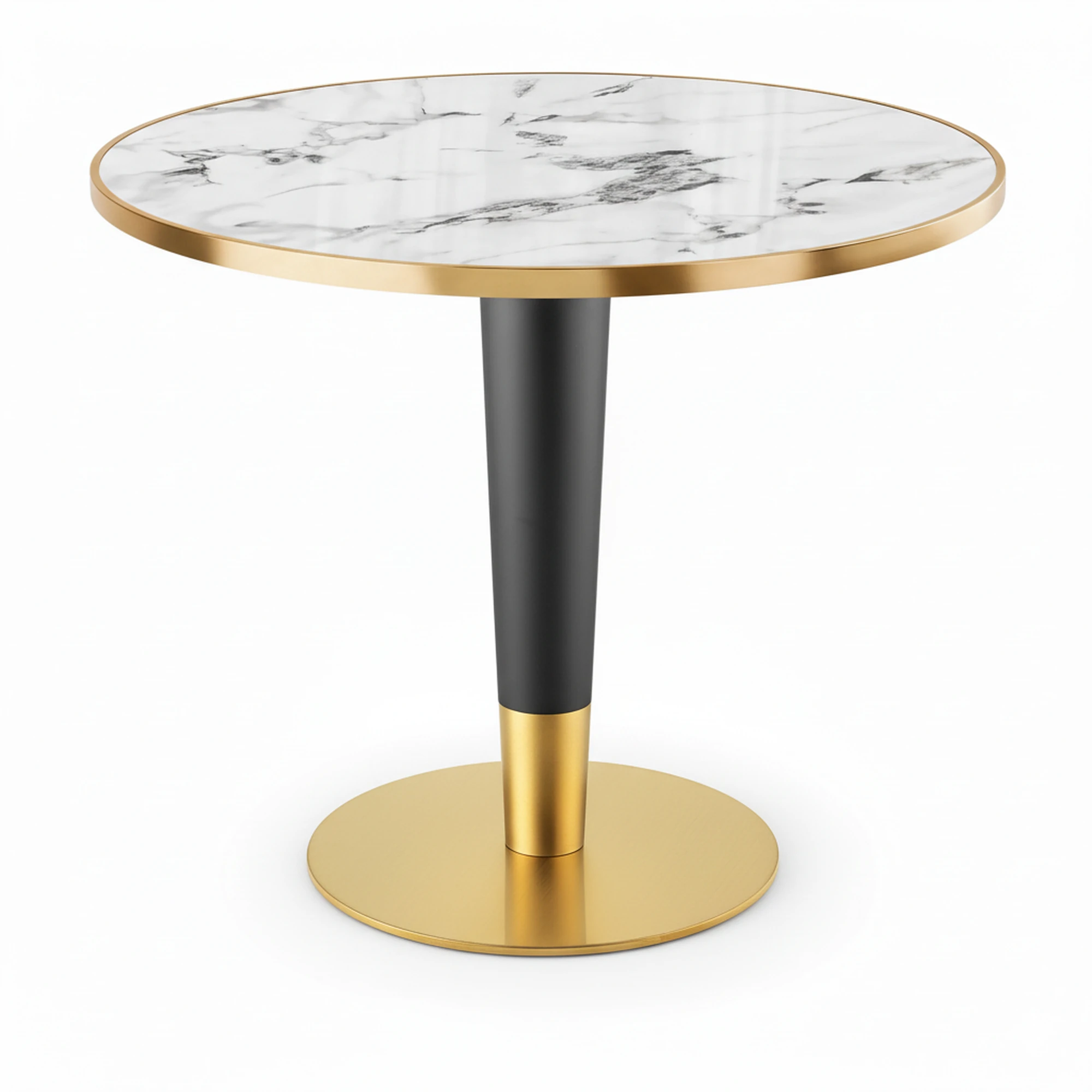 Mesa Contract Comedor Redonda Doha Mármol Blanco