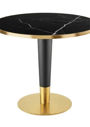 Mesa Contract Comedor Redonda Doha Mármol Negro