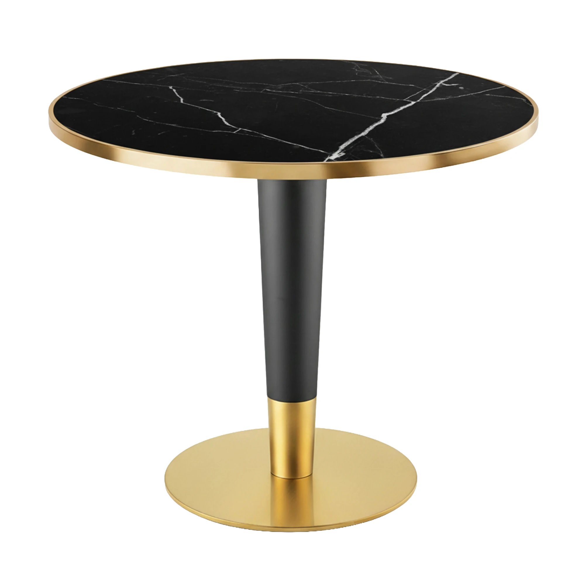 Mesa Contract Comedor Redonda Doha Mármol Negro