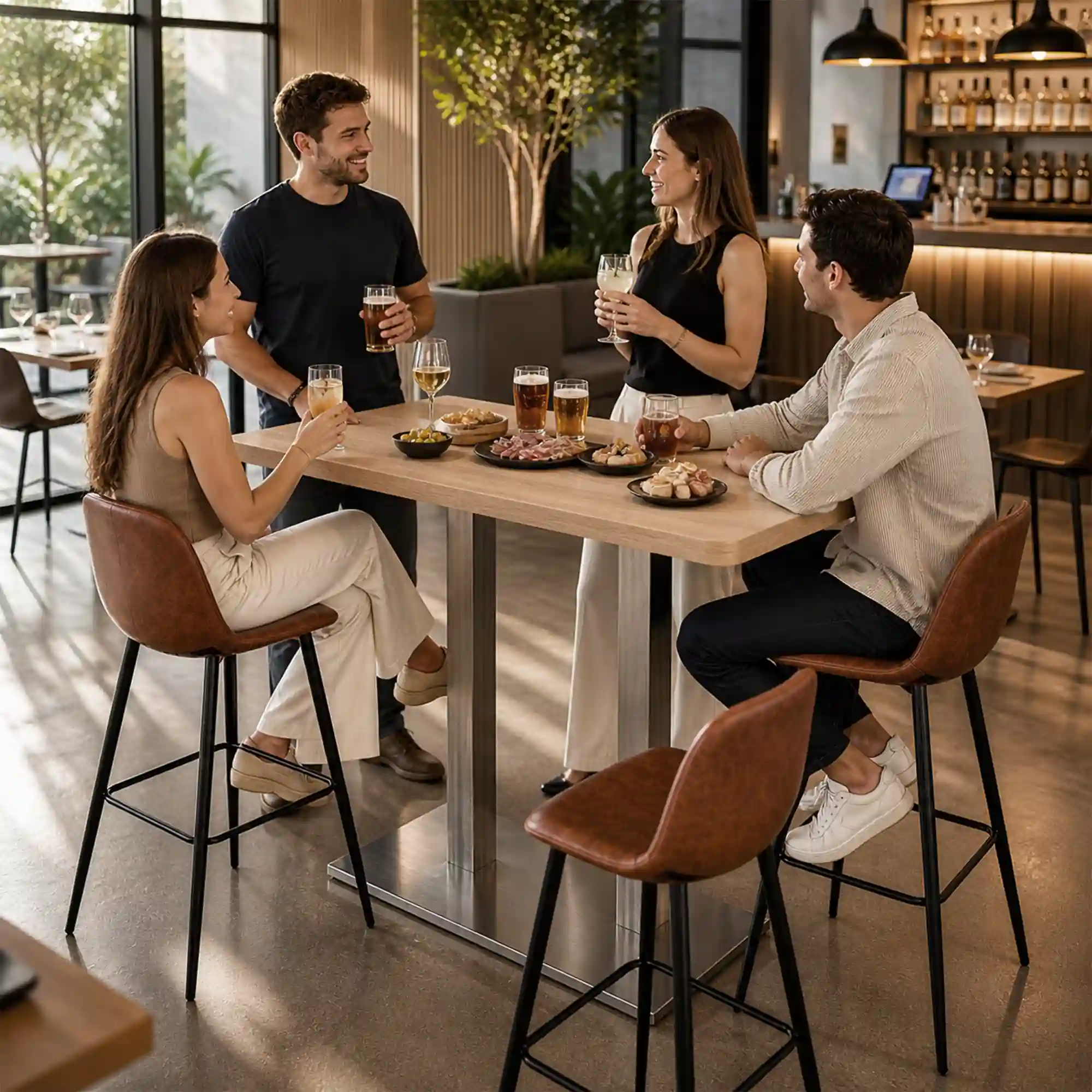 Conjunto Mesa Contract y Taburete Hostelerías Altos Bruno - Imagen 2