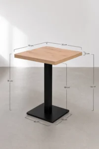 mesa cuadrada medidas
