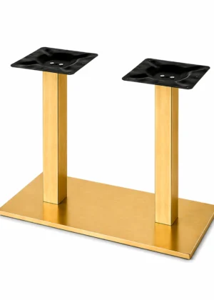 Pie Doble de Mesa Contract Rectangular Bari Dorado