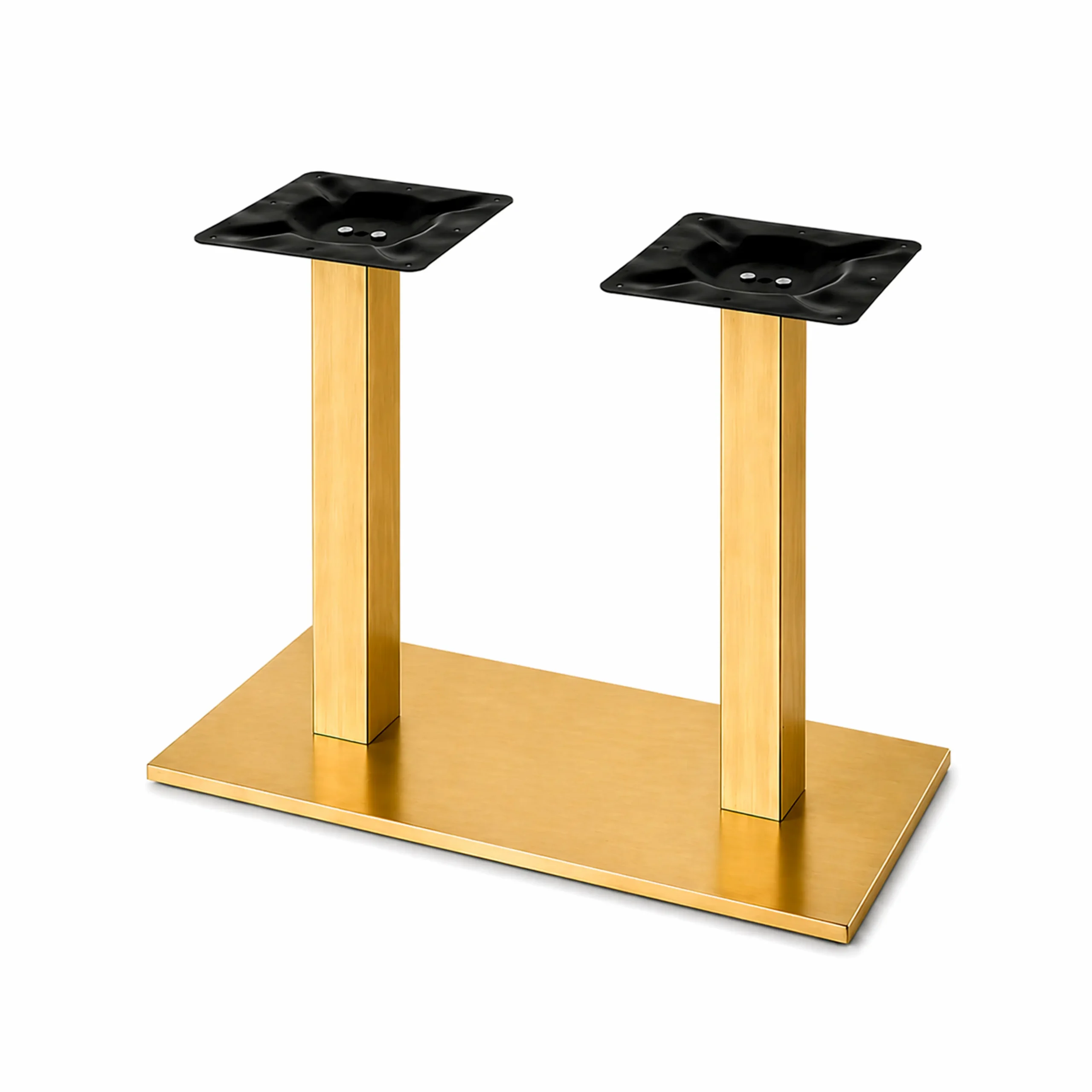 Pie Doble de Mesa Contract Rectangular Bari Dorado