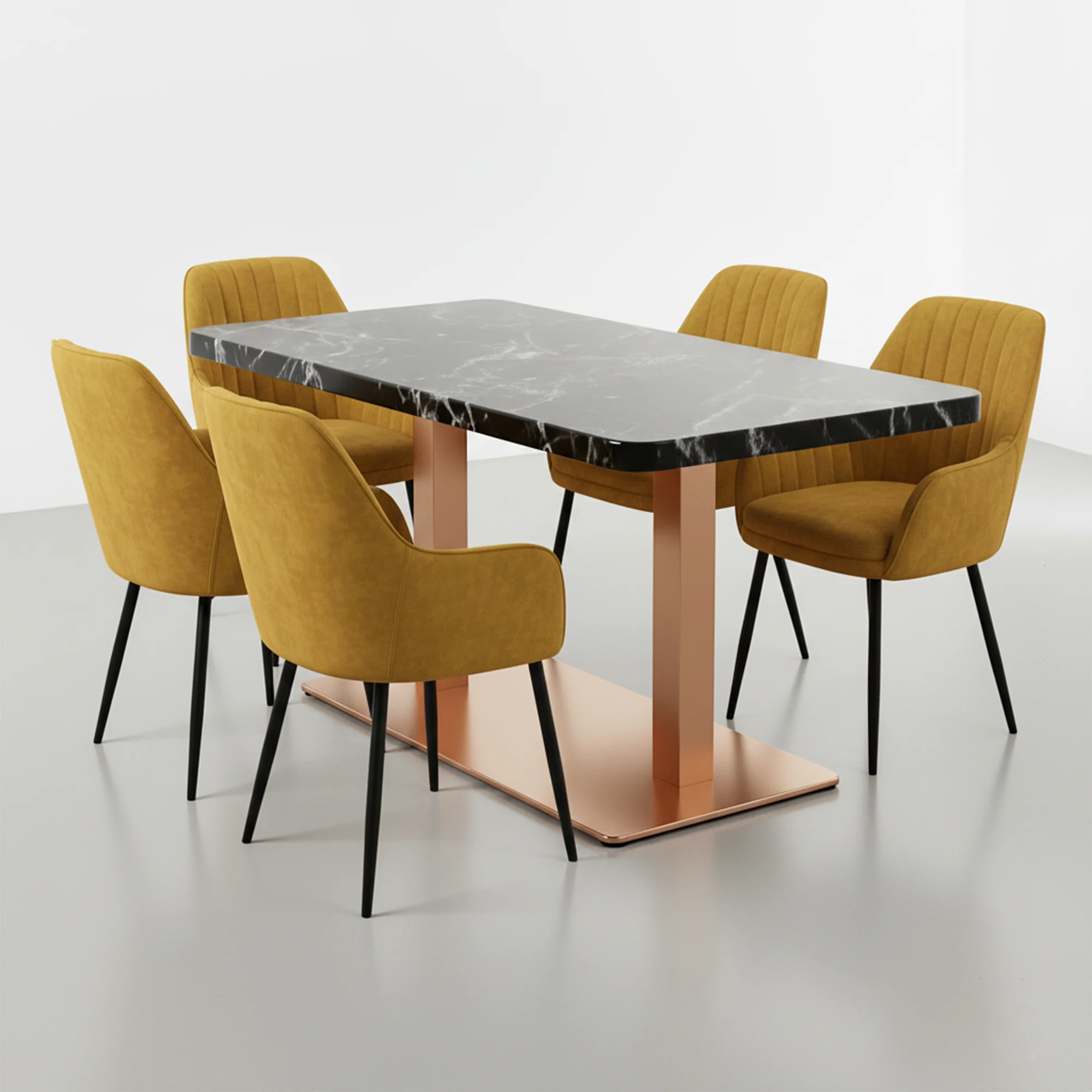 Pie doble de Mesa Contract Rectangular Vellore - Imagen 2
