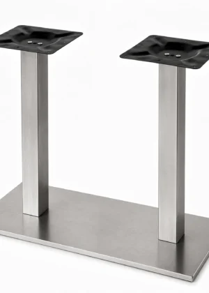 Pie Doble Mesa Contract Rectangular Lof Inoxidable