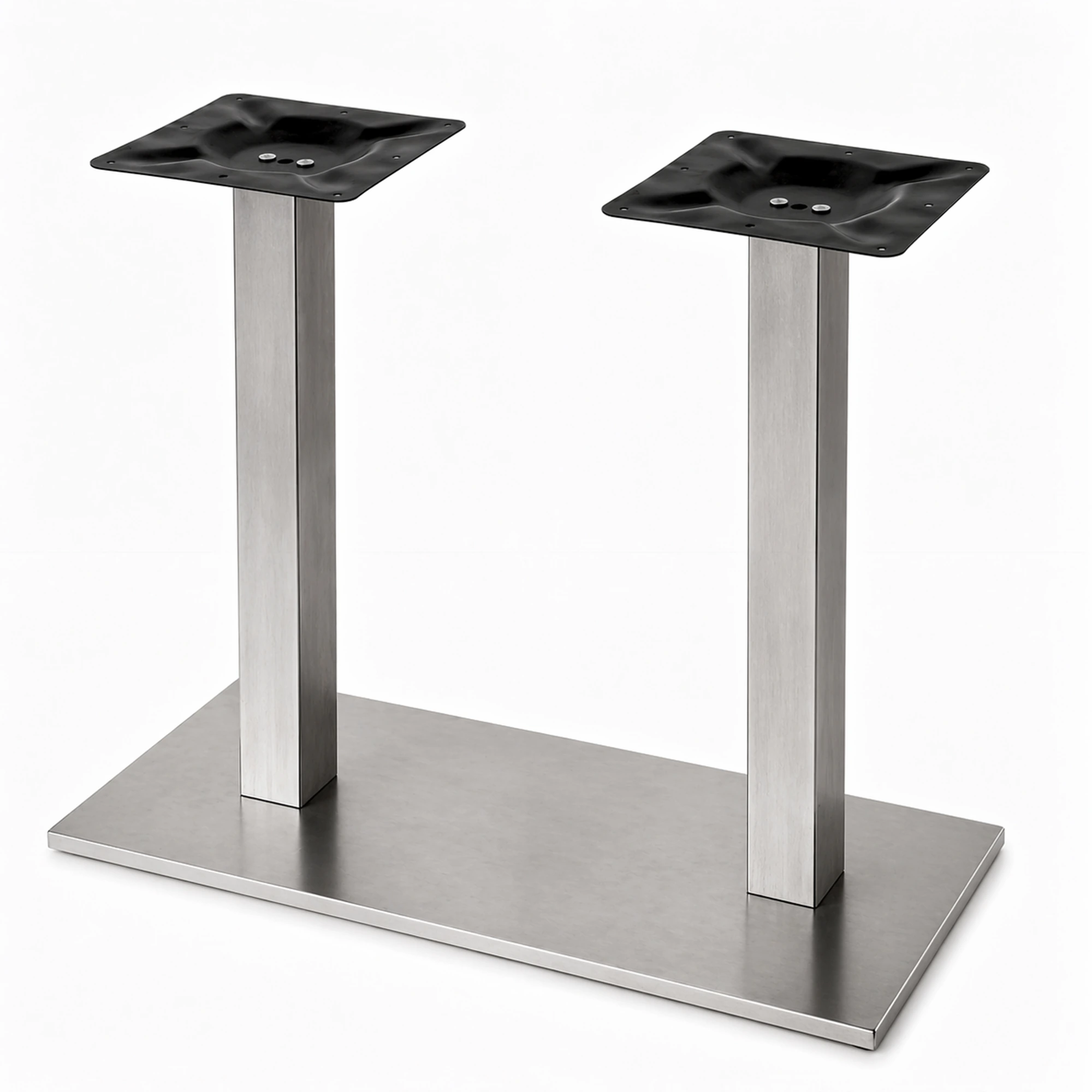 Pie Doble Mesa Contract Rectangular Lof Inoxidable