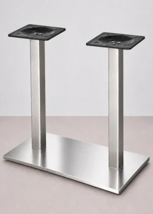base doble acero para mesa restaurante