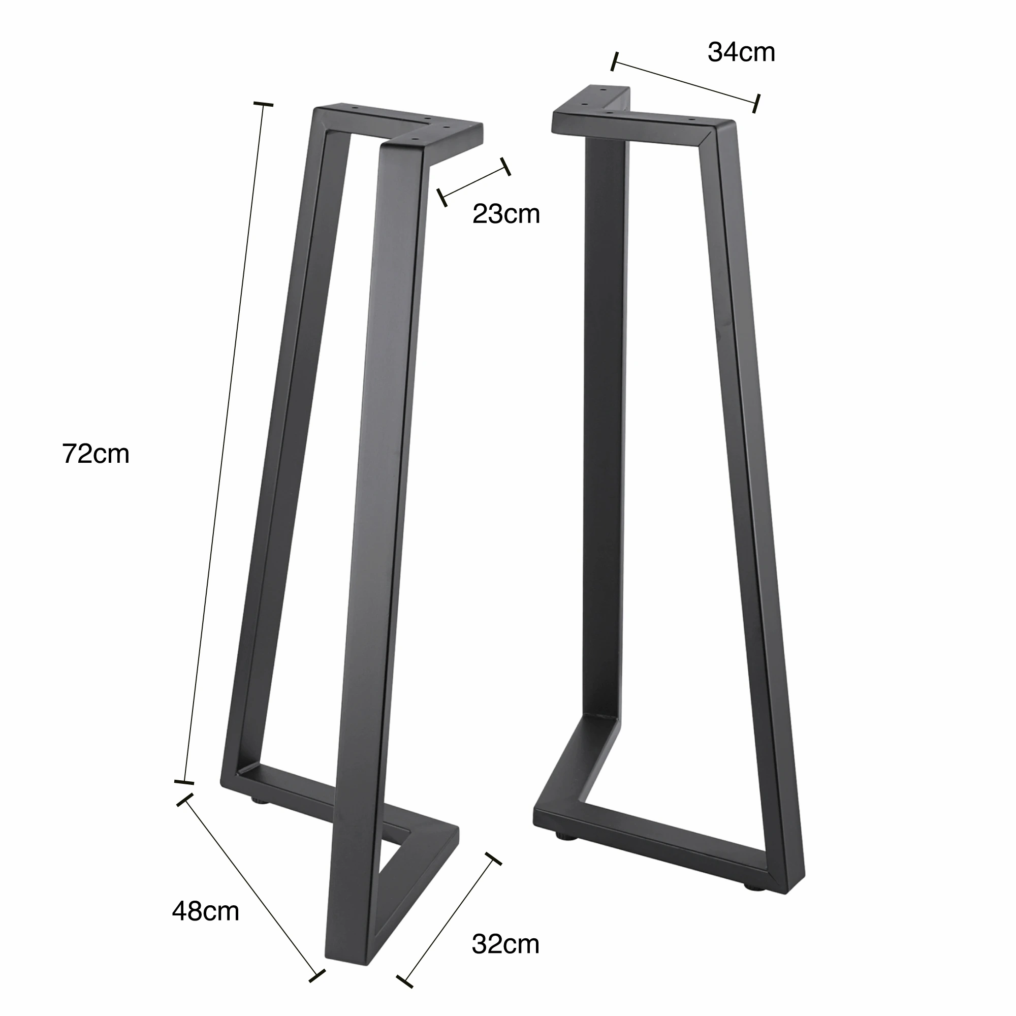 Juego de Pies de Mesa Contract V Negro - Imagen 2