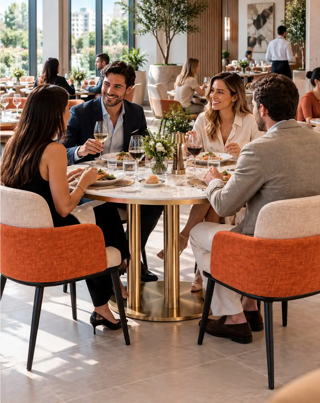 mesa e cadeiras para hotel