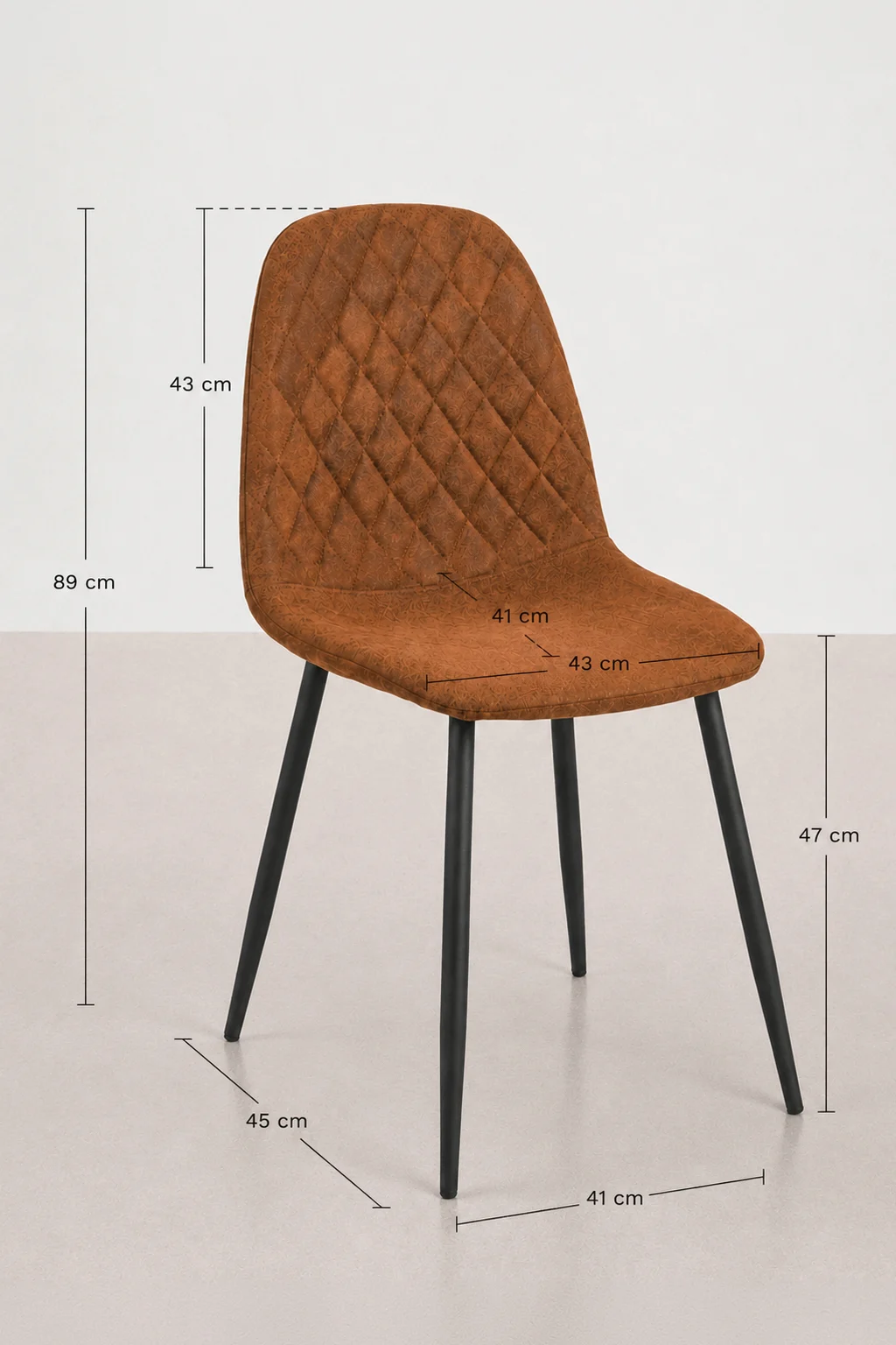 silla acolchada medidas