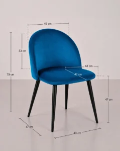silla tapizada yumi medidas