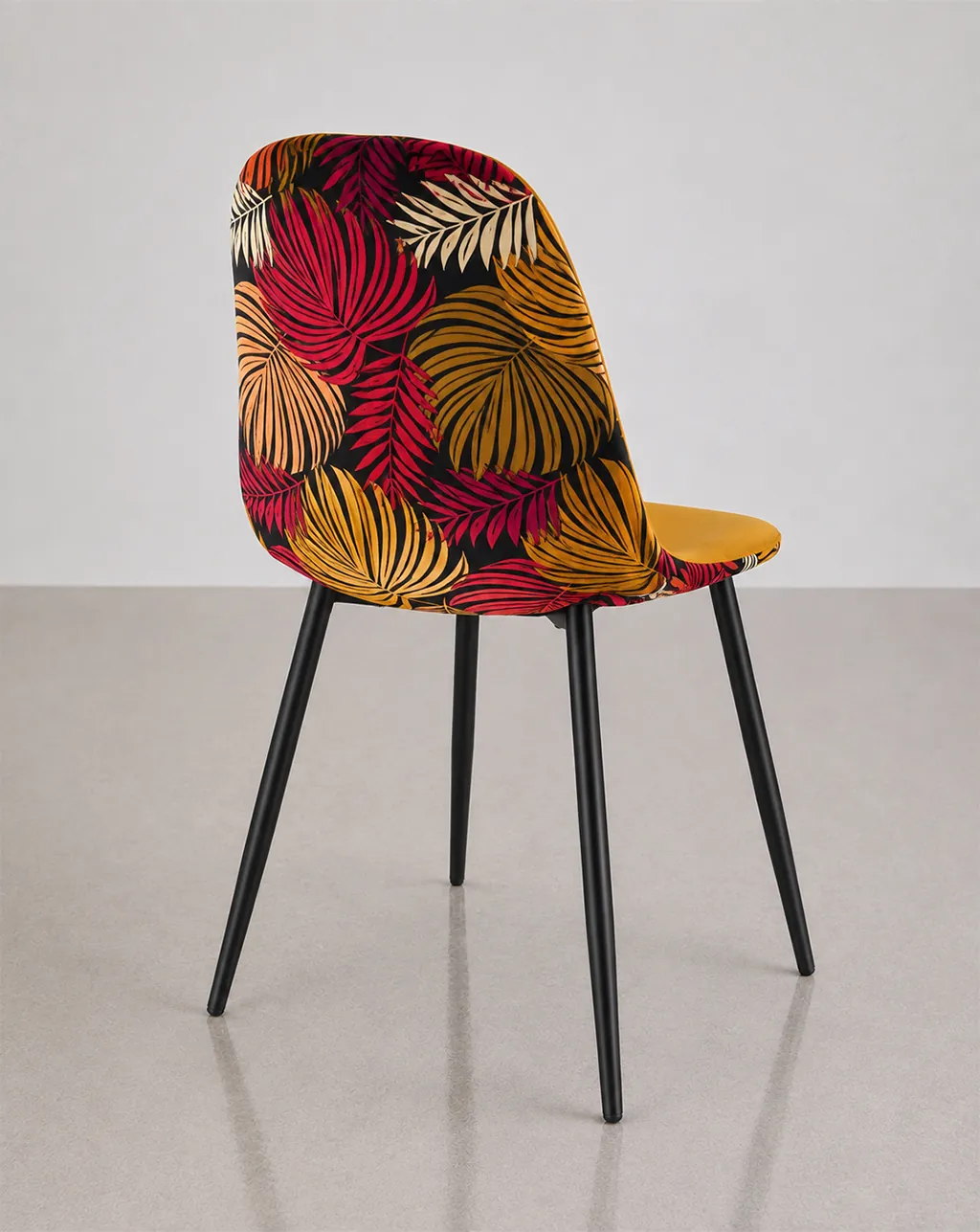 silla tapizada estampada