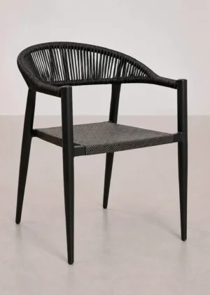 silla de jardin con reposabrazos de aluminio
