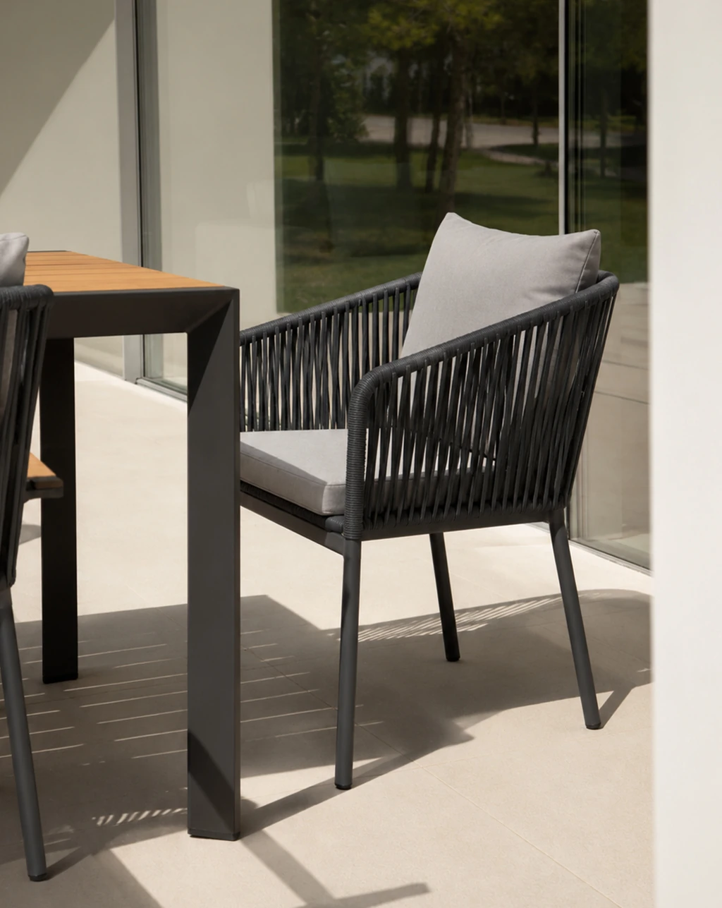 silla de terraza aluminio
