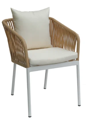 Silla Profesional de Exterior Profesional de Mimbre Sintético Sophi con Cojines