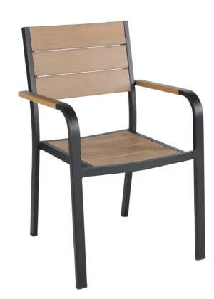 Silla Profesional de Exterior Profesional Kuchi Aluminio y Madera