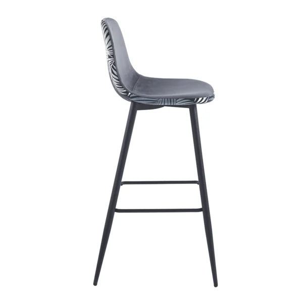 Taburete Alto Tapizado Verona Floral con Respaldo – Image 6
