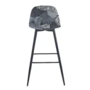 Tabouret Haut Rembourré Verona Floral avec Dossier