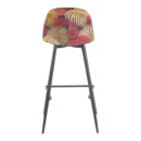 Tabouret Haut Rembourré Verona Floral avec Dossier