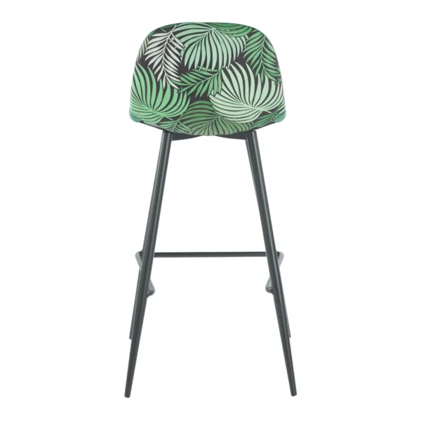 Taburete Alto Tapizado Verona Floral con Respaldo – Image 11