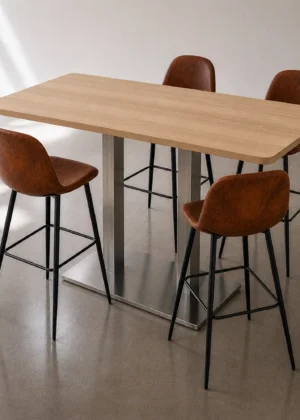 Conjunto Mesa Contract y Taburete Hostelerías Altos Bruno