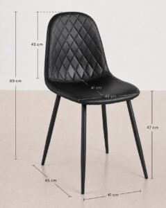 silla comedor acolchada medidas