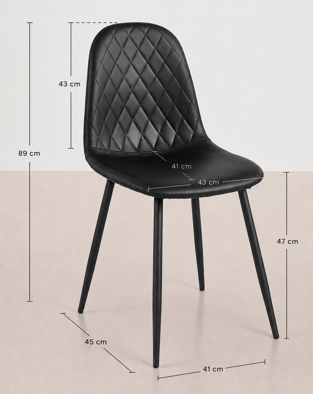silla comedor acolchada medidas