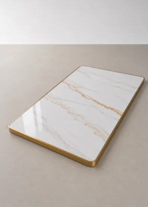 tablero para mesa piedra sinterizada marmol blanco